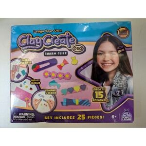 Purple Ladybug Clay Create Pro Charm Clips 25 piece set 6+